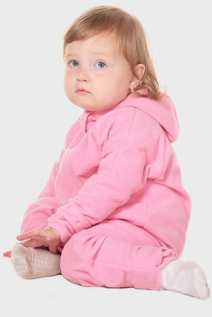 Флисовая поддева (флисовый комбинезон), розовый