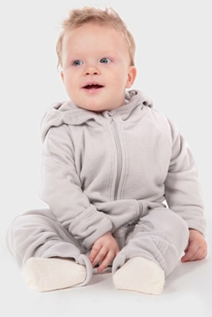 Флисовая поддева (флисовый комбинезон), светло-серый