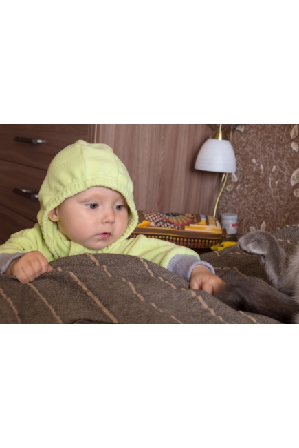 Флисовая поддева (комбинезон) Comfort, лайм