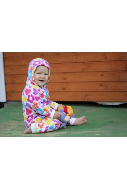 Флисовая поддева (комбинезон) Comfort, сердечки