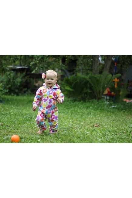 Флисовая поддева (комбинезон) Comfort, сердечки