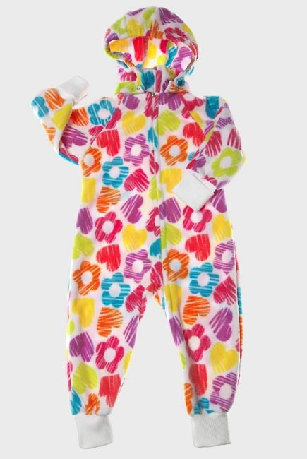 Флисовая поддева (комбинезон) Comfort, сердечки