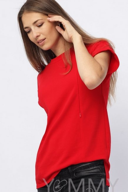 Футболка для кормящих и беременных, цвет красный