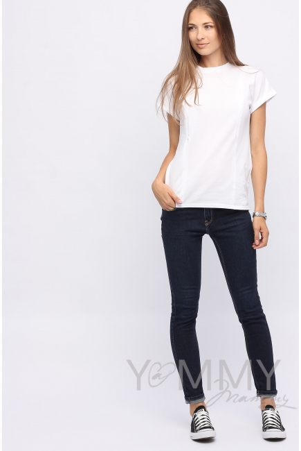 Футболка для кормящих и беременных, цвет белый