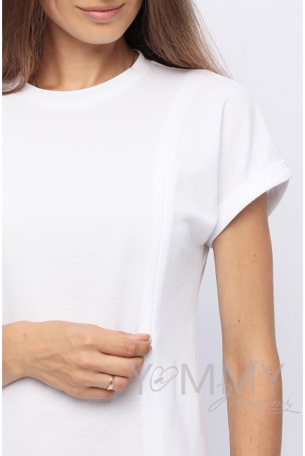 Футболка для кормящих и беременных, цвет белый