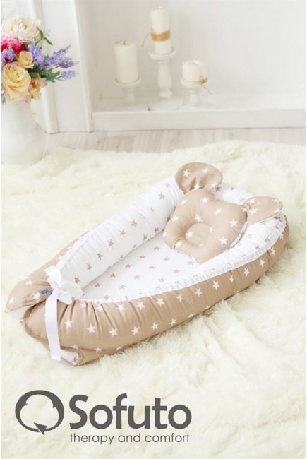 Гнездышко-кокон для новорожденных Babynest Latte