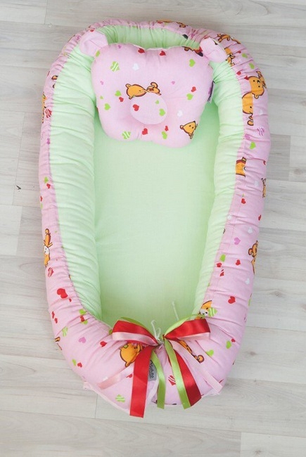 Кокон-гнездышко для новорожденных Babynest Likes Pink
