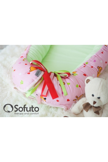 Кокон-гнездышко для новорожденных Babynest Likes Pink