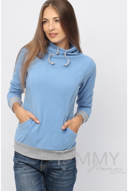 Толстовка YammyMammy (ямми мамми) флисовая, цвет "голубой"