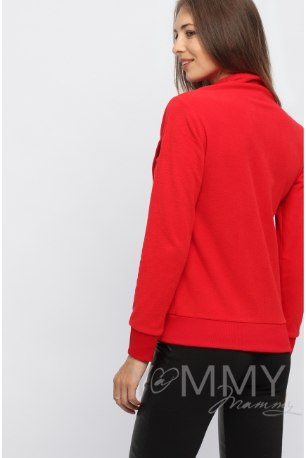 Толстовка YammyMammy (yummy mummy) флисовая, цвет "красный"