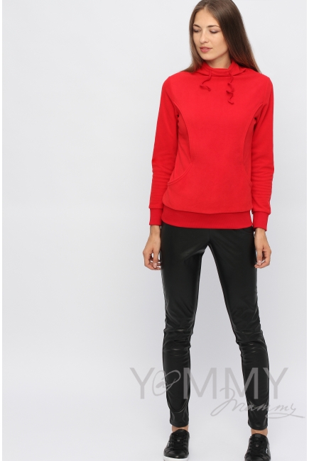 Толстовка YammyMammy (yummy mummy) флисовая, цвет "красный"