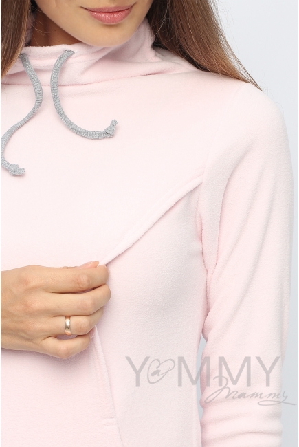 Толстовка YammyMammy (ямми мами) трикотажная, цвет "светло-розовая"