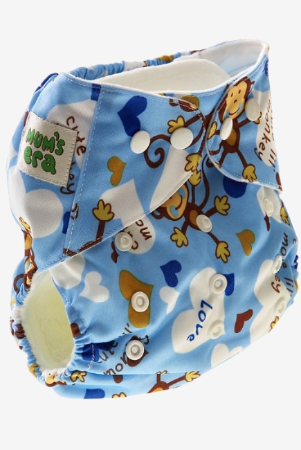 Многоразовый подгузник Mums Era, Обезьянки (с 2 вкладышами)