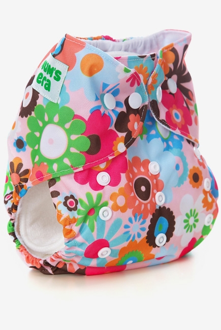 Многоразовый подгузник Mums Era, Цветы (с 2 вкладышами)