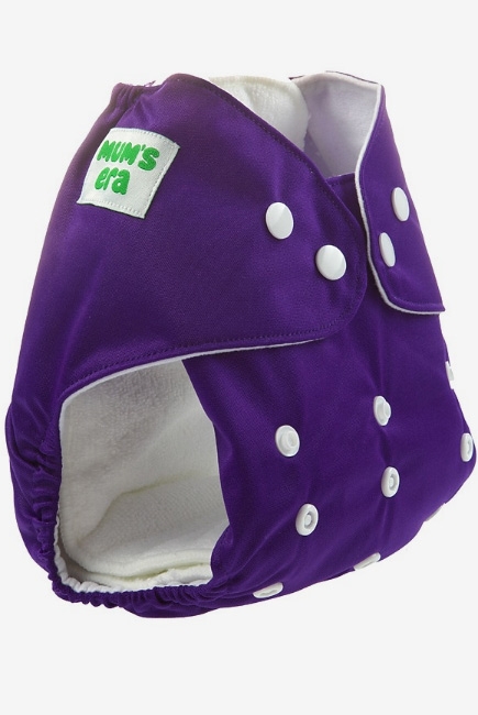 Многоразовый подгузник Mums Era, фиолетовый (с 2 вкладышами)