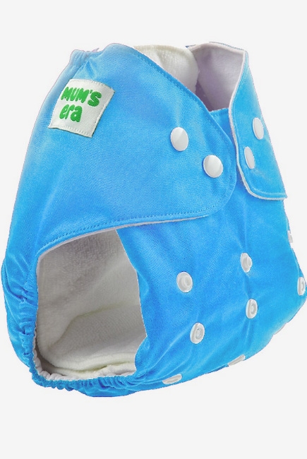 Многоразовый подгузник Mums Era, голубой (с 2 вкладышами)