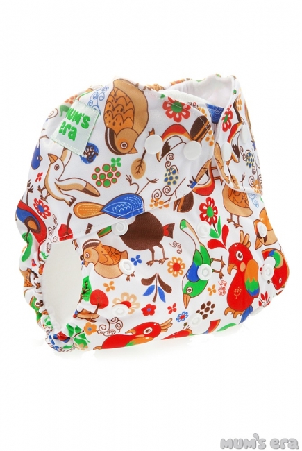 Многоразовый подгузник Mums Era, Птички (с 2 вкладышами)