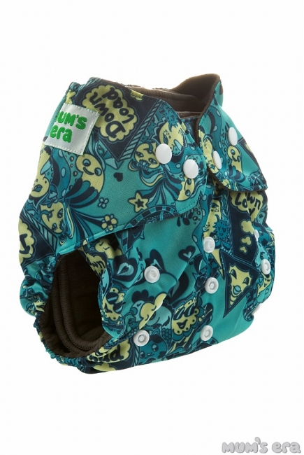 Многоразовый угольный подгузник Mums Era, Медузы (с 2 вкладышами)