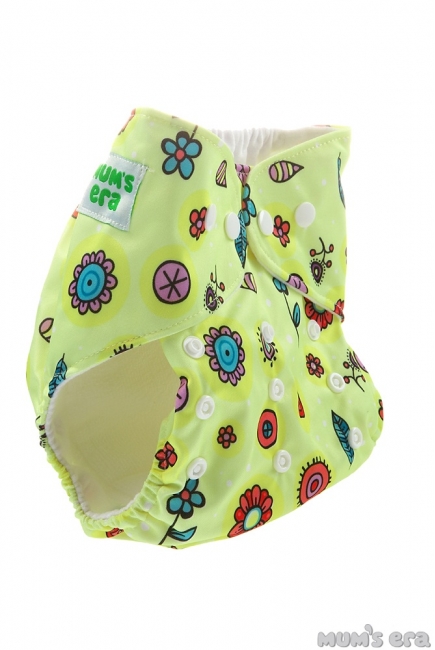 Многоразовый подгузник Mums Era, Цветочки (с 1 вкладышем)
