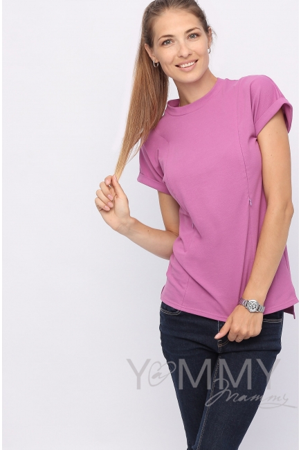Футболка для беременных и кормящих, орхидея