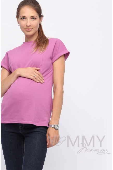 Футболка для беременных и кормящих, орхидея
