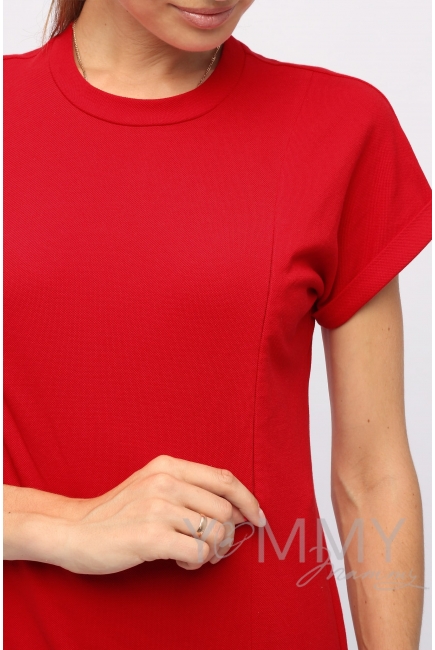 Футболка для кормящих и беременных, цвет красный