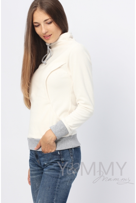 Толстовка YammyMammy (yummy mammy) флисовая, цвет "экрю"