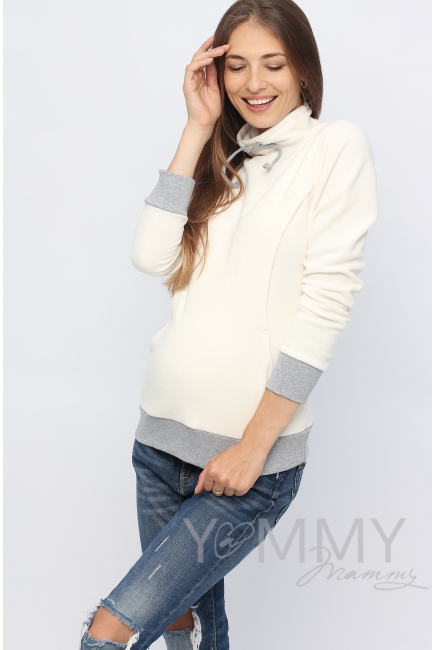 Толстовка YammyMammy (yummy mammy) флисовая, цвет "экрю"