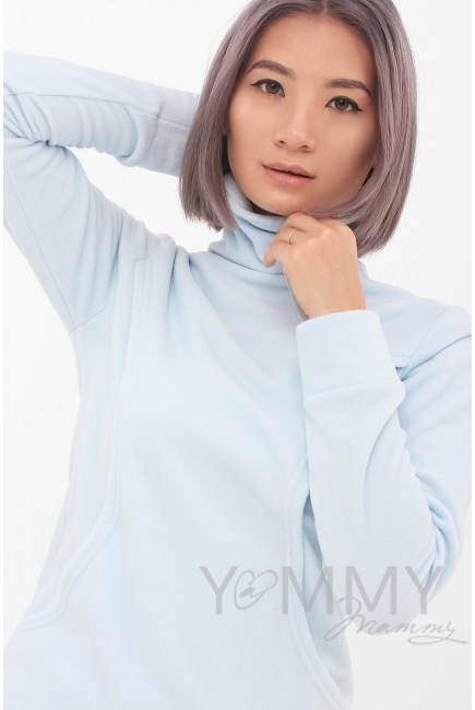 Толстовка YammyMammy (ямми мамми) флисовая, цвет "светло-голубой"