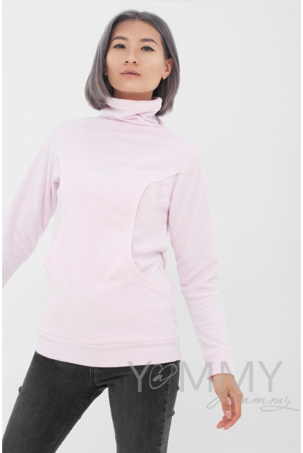 Толстовка YammyMammy (ямми мамми) флисовая, цвет "светло-розовый"