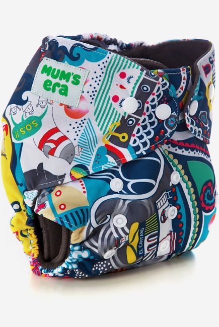 Многоразовый угольный подгузник Mums Era, Круиз (с 2 вкладышами)