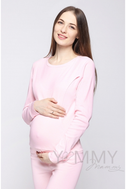 Комплект для дома белая/розовая полоска