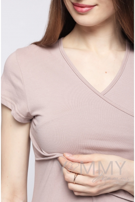 Платье-кимоно для дома трикотажное, цвет "капучино"