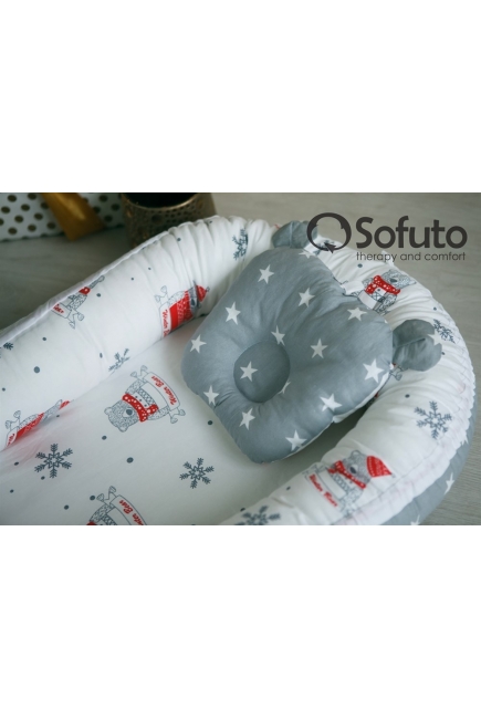 Гнездышко-кокон для новорожденных Babynest Snow Bear