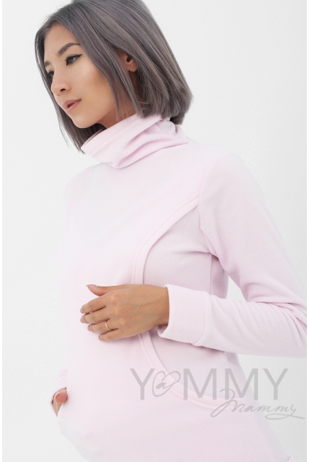 Толстовка YammyMammy (ямми мамми) флисовая, цвет "светло-розовый"