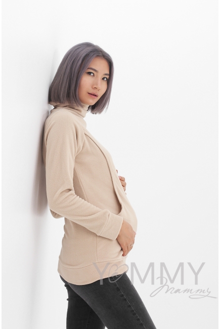 Толстовка YammyMammy (ямми мамми) флисовая, цвет "песочный"