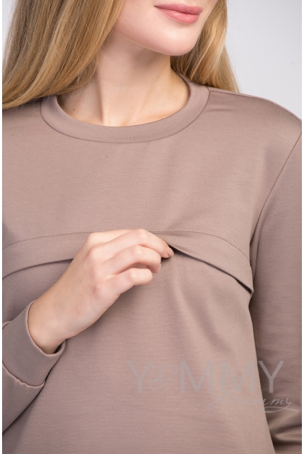 Костюм из плотной вискозы темный капучино