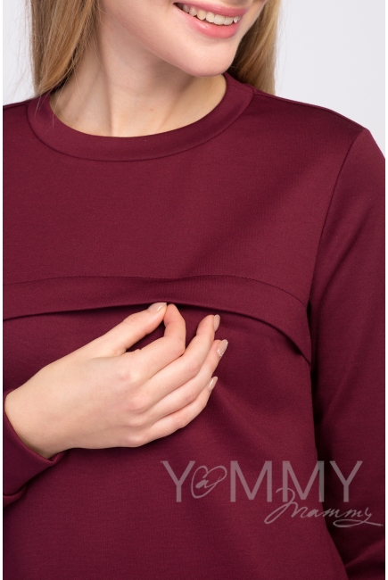 Костюм из плотной вискозы бургунди