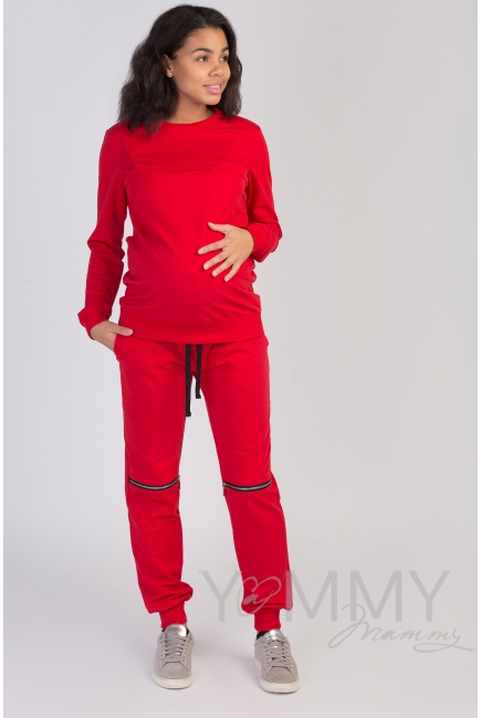 Костюм спортивный, красный