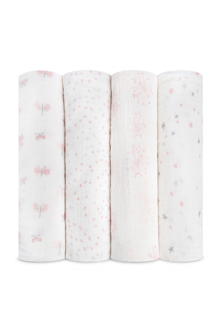 Aden&Anais набор 4 больших муслиновых пеленок, Lovely Reverie