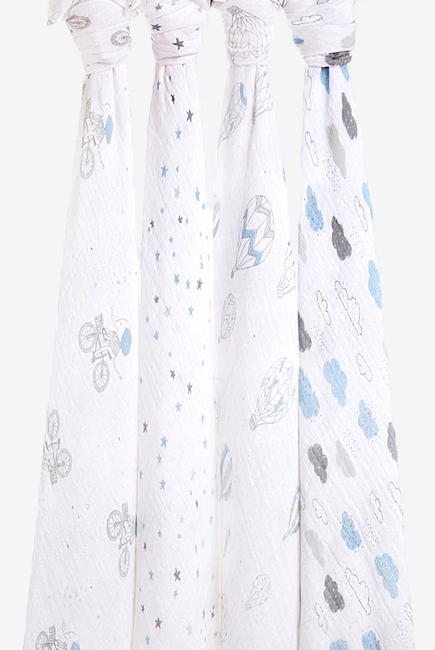 Муслиновые пеленки для новорожденных Aden&Anais, большие, набор 4 Night Sky Reverie