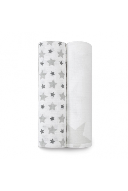 Муслиновые пеленки для новорожденных Aden&Anais большие, набор 2, Twinkle