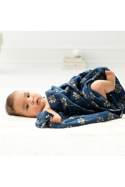 Муслиновые пеленки для новорожденных Aden&Anais мерцающие большие, набор 3, Metallic Gold Deco