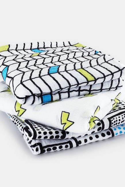 Муслиновые пеленки для новорожденных Aden&Anais средние, набор 3, Musy Whiz Kid