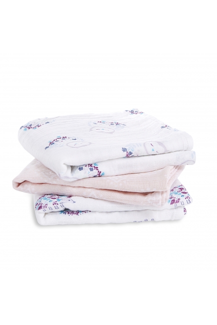Муслиновые пеленки для новорожденных Aden&Anais средние, набор 3, Thistle