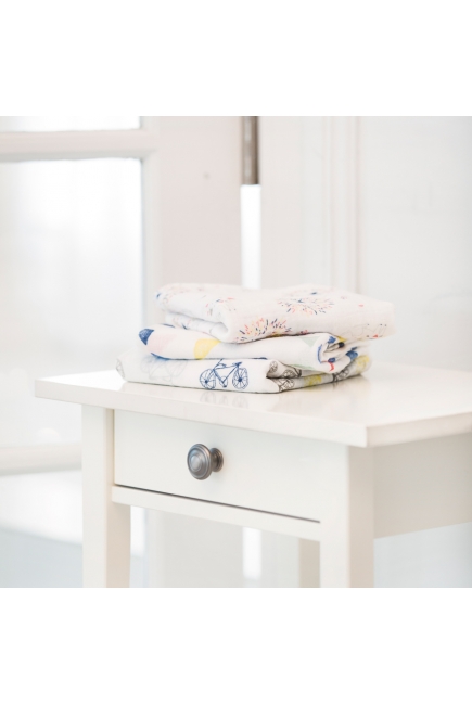 Муслиновые пеленки для новорожденных Aden&Anais средние, набор 3, Leader Of The Pack