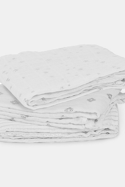 Муслиновые пеленки для новорожденных Aden&Anais мерцающие средние, набор 3, Metallic Charm