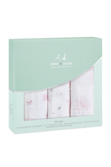 Муслиновые пеленки для новорожденных Aden&Anais средние, набор 3, Lovely Reverie
