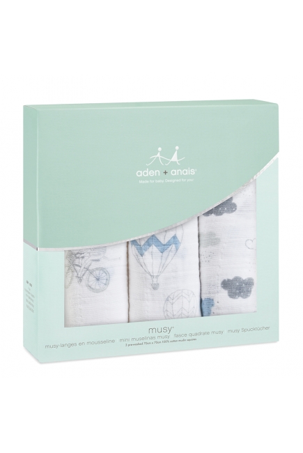 Муслиновые пеленки для новорожденных Aden&Anais средние, набор 3, Night Sky Reverie