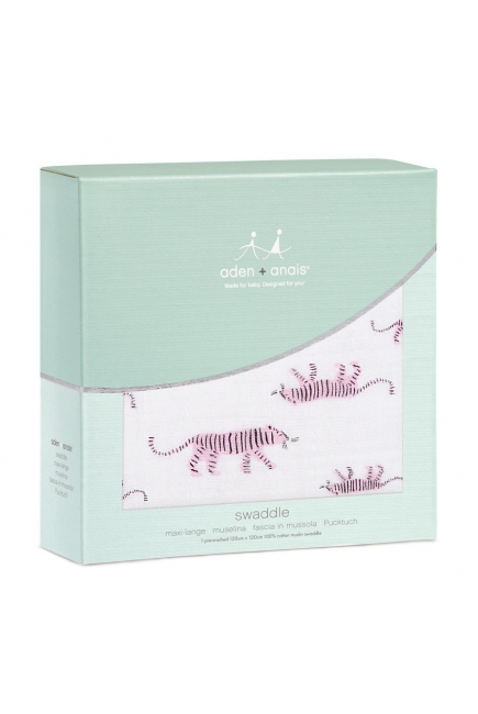 Муслиновая пеленка для новорожденных Aden&Anais, Pink Tigers